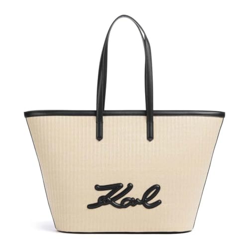 KARL LAGERFELD Damen-Handtasche (1 Stück) Natur/Schwarz Talla única