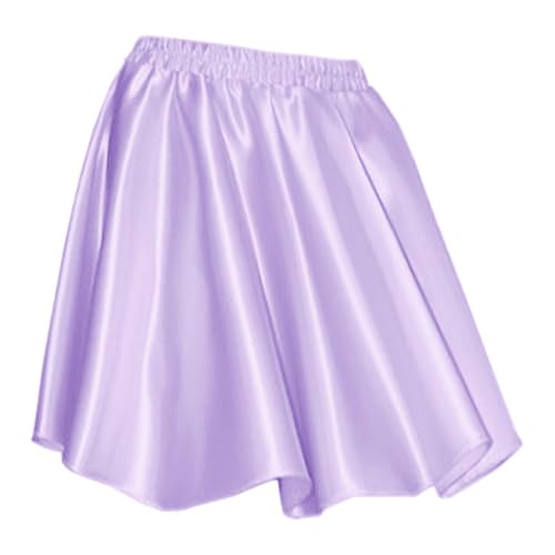 Indian Trendy Women's Basic Versatile Satin Flared Casual Mini Skater Skirt