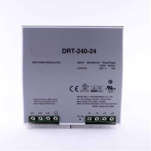 Alimentation triphasée DRT-240-24 DC 24V 10A bloc de puissance pour rail DIN en atelier