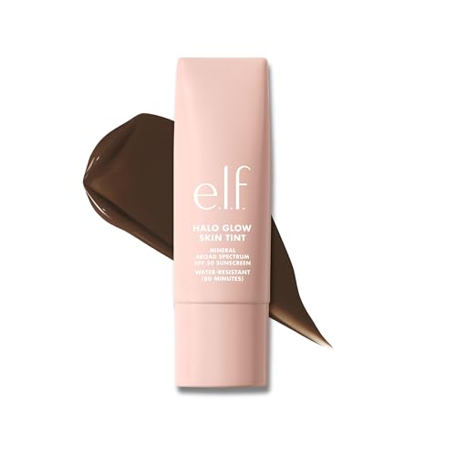 Image of e.l.f. Halo Glow Skin Tint SPF 50, Tinted Moisturizer For Light, Buildable Coverage, Creates A Natural Glow, Vegan & Cruelty-Free, 18 Rich Neutral