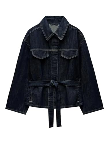 Women Vintage Belt Jacket Pants Sets Lapel Single Breasted Lace Up Coat Straight Trousers Loose Outfits4