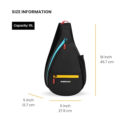 Image of Sherpani Esprit, Sling Backpack, 10L Travel Bag, Right-Handed Shoulder Sling Purse, Crossbody Backpack, Travel Gifts, RFID Protection (Chromatic)