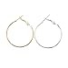 JETEHO 80 Pcs Silver and Gold 30mm Circle Round Metal Hoop Earrings Jewelry Making Supplies Earring Finding
