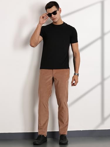 Image of Thomas Scott Men's | Solid | Light Weight | Breathable Fabric | 4 Pocket | Mid Rise | Slim Fit | Cotton Blend | Button Waist | Chino Trouser | Pants