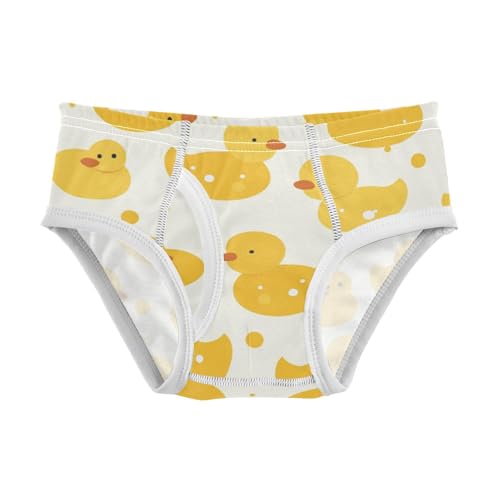 KLL Yellow Rubber Animal Duck Cute Baby Boys Cotton Underwear Briefs Cute Undies