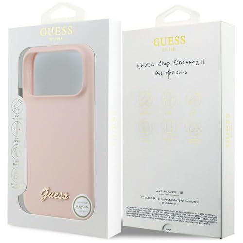 Étui Guess Silicone Script Metal Logo MagSafe pour iPhone 17 Pro Max Neuf - vue 9