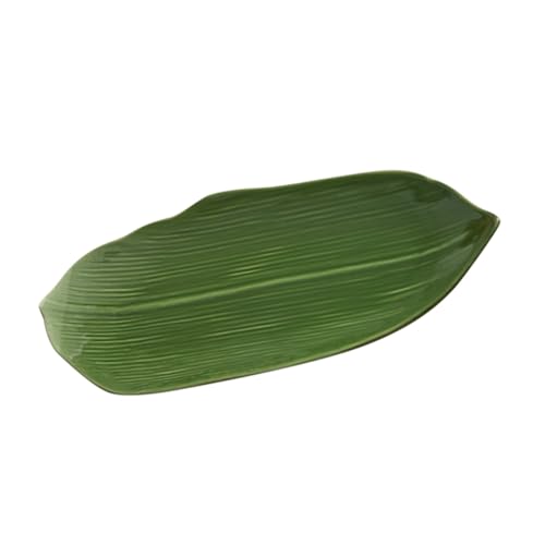 Plato sartén hoja cerámica para sushi y postre miniatura 1