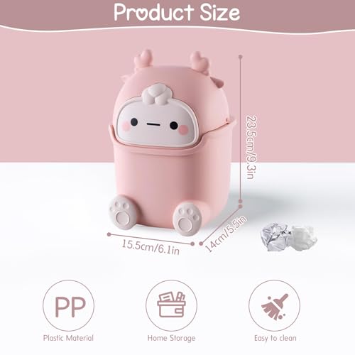 Tissting Cute Flip Mini Caneca de Basura de Escritorio miniatura 3