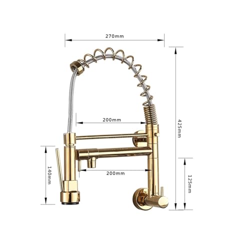 Robinet d'eau froide pour évier double buse rotative or chic - 3