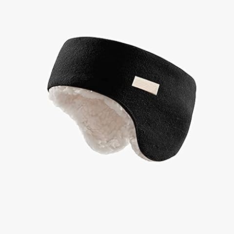 soonbuy Ear Warmer Headband, Running Headband, Full Cover Ear Muff Stretch Hair Band, Winter Headbands Fleece Headband for Women DEZ38 black one size Cover