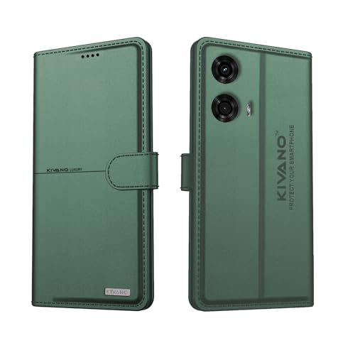 Image of Compatible with Motorola G34 5G / Motorola G45 5G Flip Cover | Leather Finish | Inside Pockets & Inbuilt Stand | Shockproof Wallet Style Magnetic Closure Back Cover Case