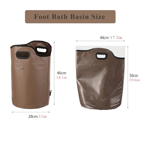 Bañera plegable portátil para pies con drenaje miniatura 6