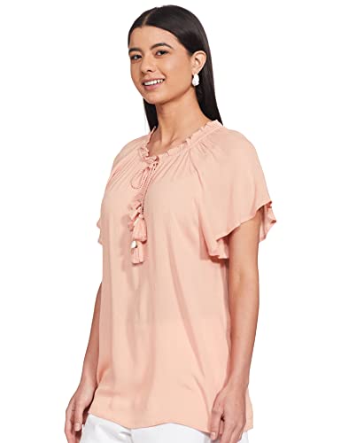 Image of Marks & Spencer Women's Regular Blouse (T41 2231K Pale Coral 4XL)