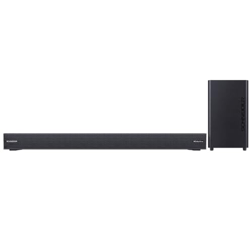 Image of Schneider AUREON SB312DA 3.1.2 (5.1) Channel Dolby Atmos Soundbar with Wireless Subwoofer - 300W RMS Power Setup (600W Peak) Upward-Firing Speakers - HDMI 2.1 eARC - Bluetooth 5.3 - Matte Black