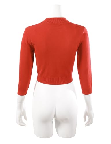 Image of Allsense Women's 3 /4 Sleeve Bolero Shrug for Dresses | Open Front Cropped Cardigan, Lightweight Knit Dress Cover Up