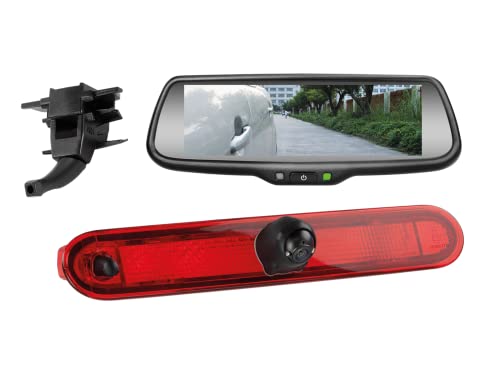 Cámara de visión trasera con monitor de espejo de 7,2' y soporte para Mercedes Citan/Renault Kangoo