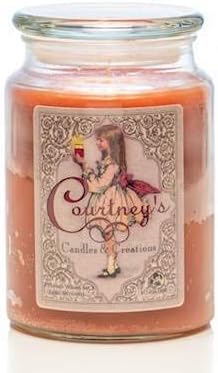 Courtney's Candles FIREWOOD Máxima Vela perfumada en tarro grande de 26 onzas