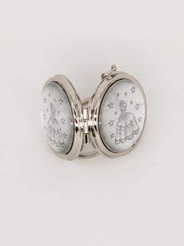 24X Quinceanera Silver Compact Mirror Keychain Recuerdos de Sweet 15 Princess Party Favor