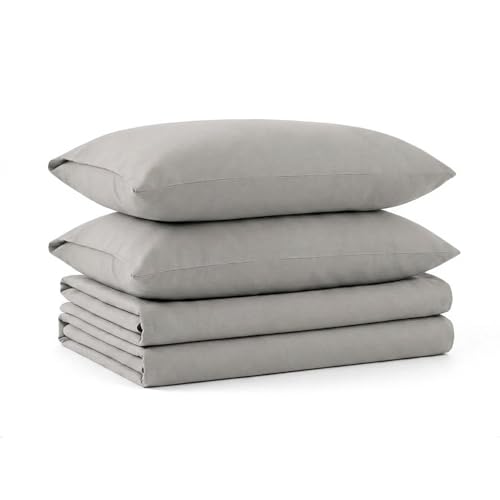 Image of Tribeca Living Full Triple-Brushed Cotton Flannel Sheet Set, Platinum