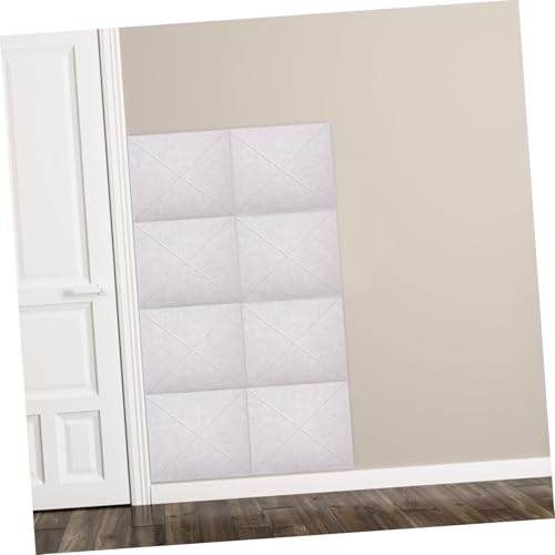 Vaguelly 6pcs Paneles Acústicos Auto-adhesivos de Pared en Fibra de Poliéster Aislante Acústico para Casa Oficina Estudio Fácil de Instalar Absorción de Sonido para Reducción de Ruido miniatura 5