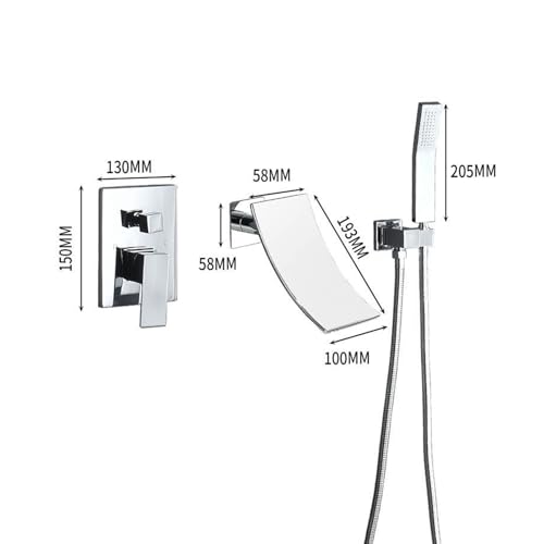 Robinet de baignoire cascade mural pour une salle de bain style spa - 6