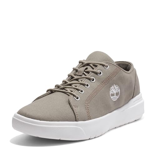 Timberland Low Lace Up Sneaker, Scarpe da Ginnastica Uomo, Lt Taupe Canvas, 41 EU