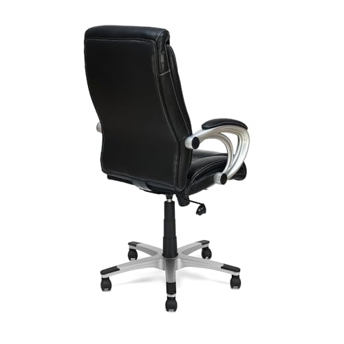 Image of Nilkamal Libra High Back Soft Leatherette Office Chair|Adjustable Height|Ergonomic Home Office Chair|Black