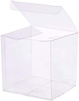 TopHomer 10Pcs Transparent Boxes Clear Gift Boxes for Wedding, Party and Baby Shower Favors, Clear, 10 x 10 x 10 CM