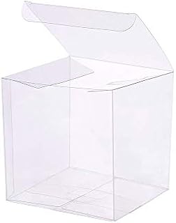 TopHomer 10Pcs Transparent Boxes Clear Gift Boxes for Wedding, Party and Baby Shower Favors, Clear, 10 x 10 x 10 CM