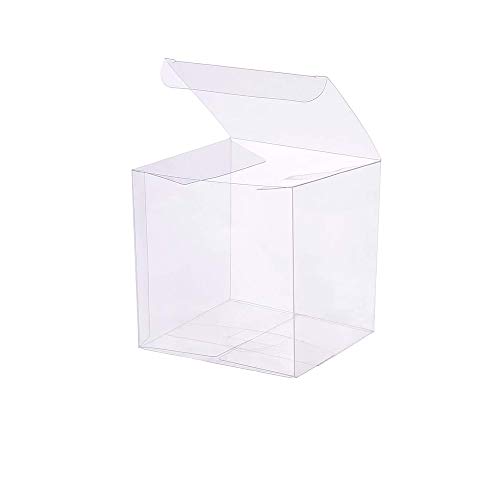 TopHomer 10Pcs Transparent Boxes Clear Gift Boxes for Wedding, Party and Baby Shower Favors, Clear, 10 x 10 x 10 CM