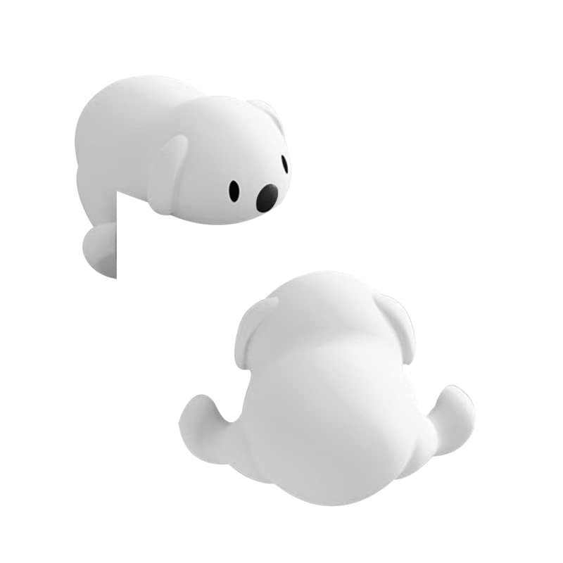 4Pcs Corner Guard 3 Sides Wrapping Cartoon Puppy Design High Elasticity Anti-collision Strong Sticky Corner Protector for Living Room (White)