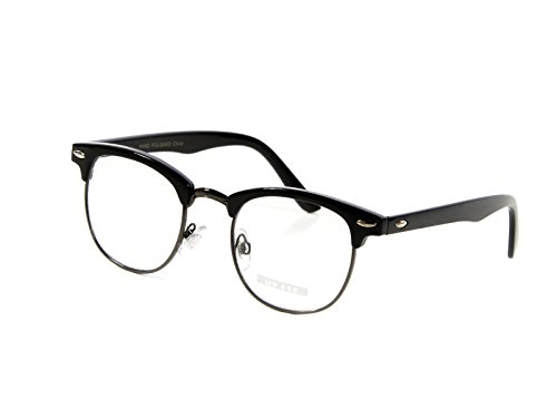 Image of Goson Vintage-Inspired Horn Rimmed Eyeglasses Stylish, UV400 Protection, Perfect for Retro Vintage Fashion, Parties, Outings