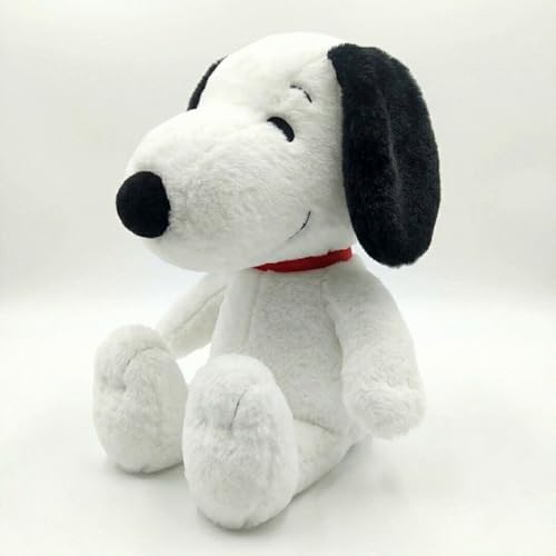 ware-direkt Snoopy Kuscheltier 30 cm Offiziell Lizenziertes Peanuts Plüschtier sitzend Extra weich & flauschig mit Sticker-Set
