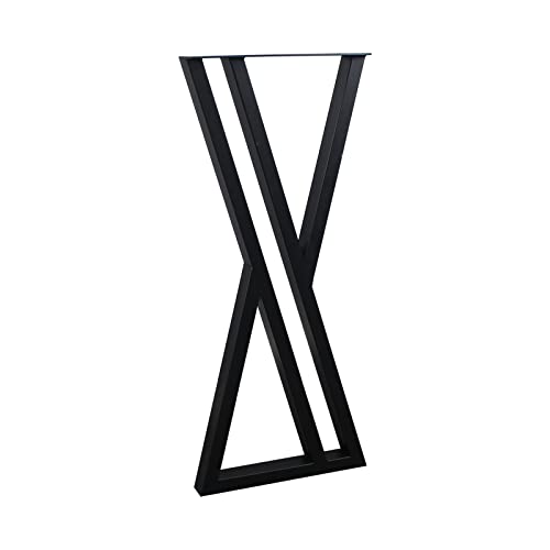 Mbqq Furniture Legs 35”Height 15”Wide Rustic Decory Double Support Triangle Table Legs,Heavy Duty Metal Desk Legs,Dining Table Legs,Industrial Modern, Diy Iron Bench Legs #TOP5