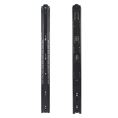 Image of Hettich KA 5632 Side Mounted Telescopic Drawer Channel Runner, Zinc Finish, 45 kg Capacity, for Home Kitchen Wardrobe Drawers, Pack of 1 Pair (2 Pcs)
