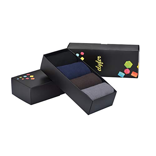 Mens Crew Socks - Rayon Dress Socks For Men With Gift Box (4 Pairs)2