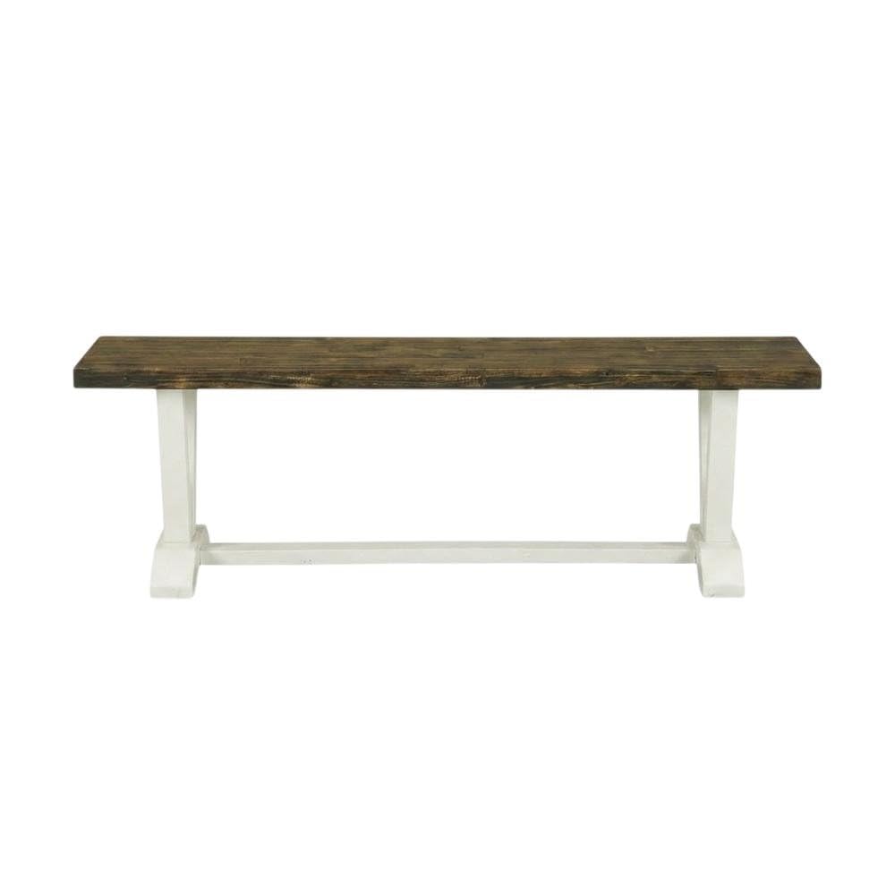 Wooden Dining Bench with V-Style Base by Furnifact – Wood, Brown