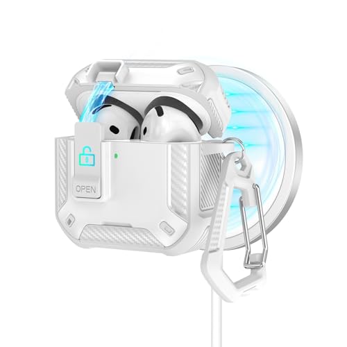 Coque AirPods 4 rigide blanche étui protection silicone écouteurs sans fil