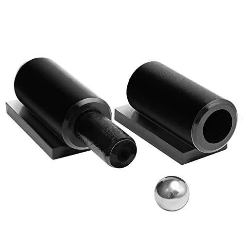 Heavy Duty Gate Hinges 7 Inches - 2 Pack Barrel Style Steel Door Hinges 900 Lbs Capacity For Swing Gates, Trailer Ramp Gate - Weld On Install #TOP2