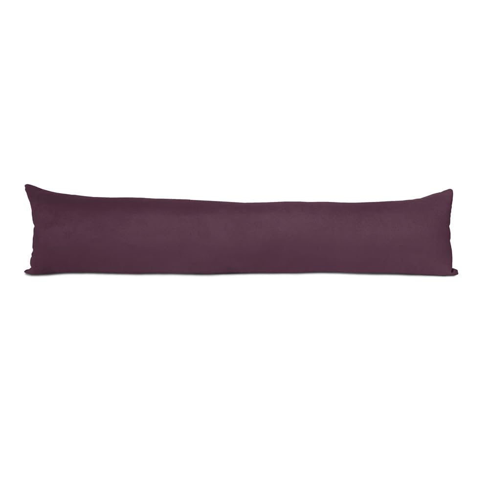 Lancashire Textiles Wine Luxury Faux Suede Door Draught Excluder/Stopper Sausage Perfect For Retaining Heat In Colder Months, Excellent Insulators – 85 X 20Cm (34 X 8 Inch)