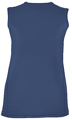 Epic Adult Sleeveless Compression Crew Shirt Blue XL