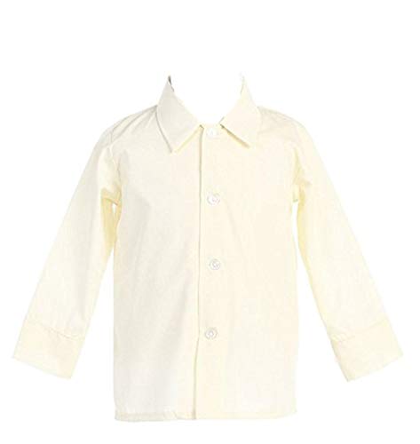Boys Ivory Long Sleeve Dress Shirt (5)