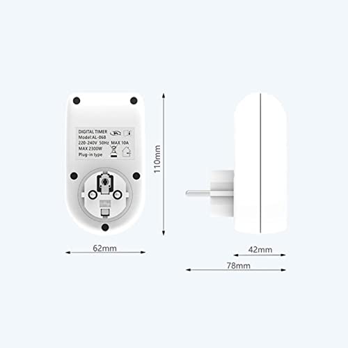 Interrupteur de minuterie numérique programmable 12/24 heure UE - 5
