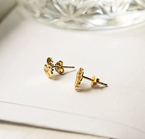 18K Gold Monstera Deliciosa Stud Earring Set, Split Leaf Minimal Earring Studs, Plant Gifts, Plant Mom Gift, Gift For Women Mother's Day…" (18K Gold Plated) #TOP5