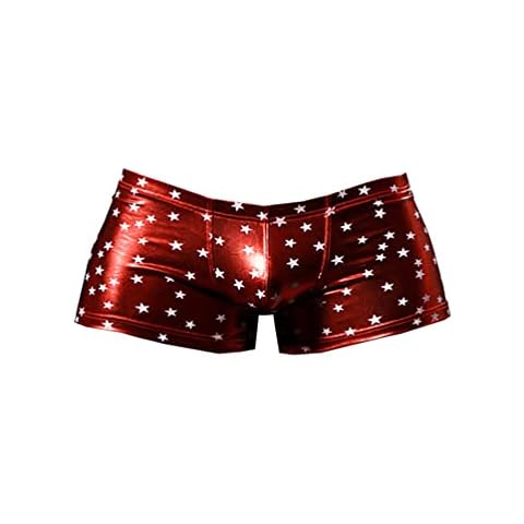 Junhouse Men's Shiny Metallic Booty Shorts Cover