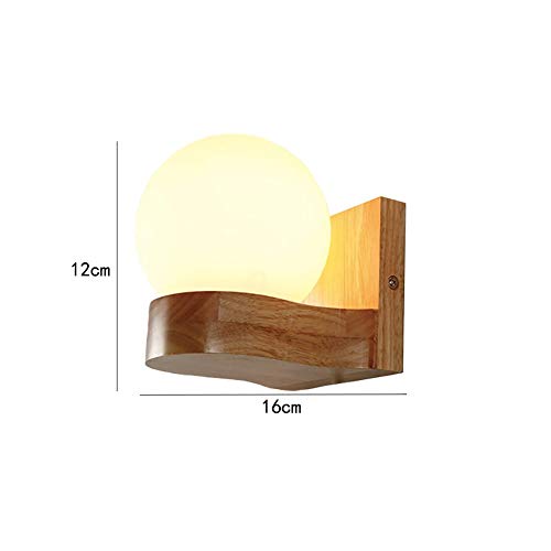 Lámparas de pared de madera maciza LED creativas para decoración 3