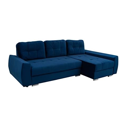 ALTDECOR Ecksofa rechts mit Schlaffunktion und Bettkasten Cover