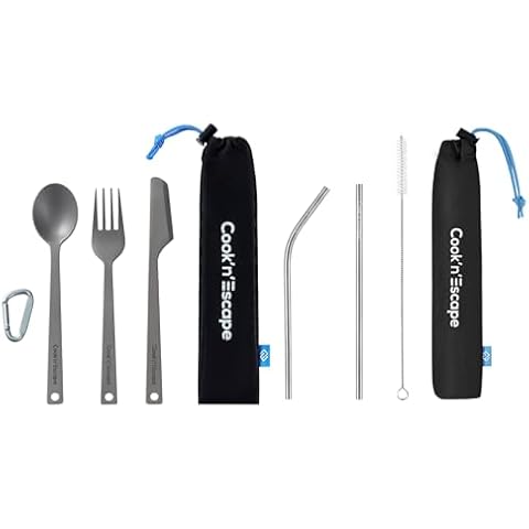 COOK'N'ESCAPE Titanium Camping Utensils Set Cover