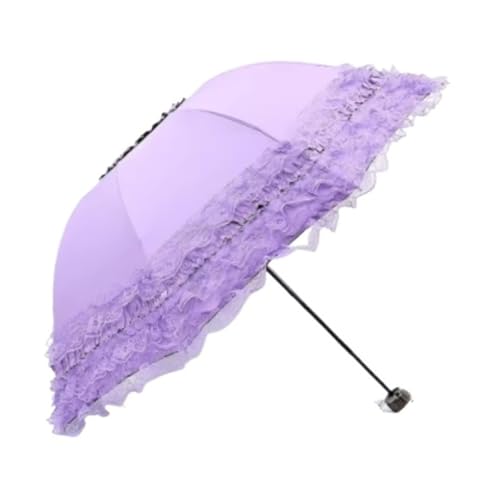 Parapluie en dentelle de prestige pour femme avec doublure anti-UV colle noire