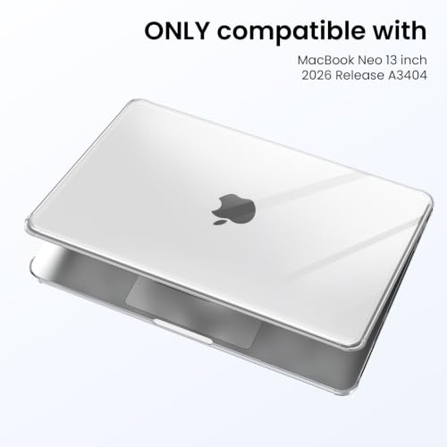 Carcasa de TPU reforzado antihuellas para Mac Neo con protector de pantalla 2